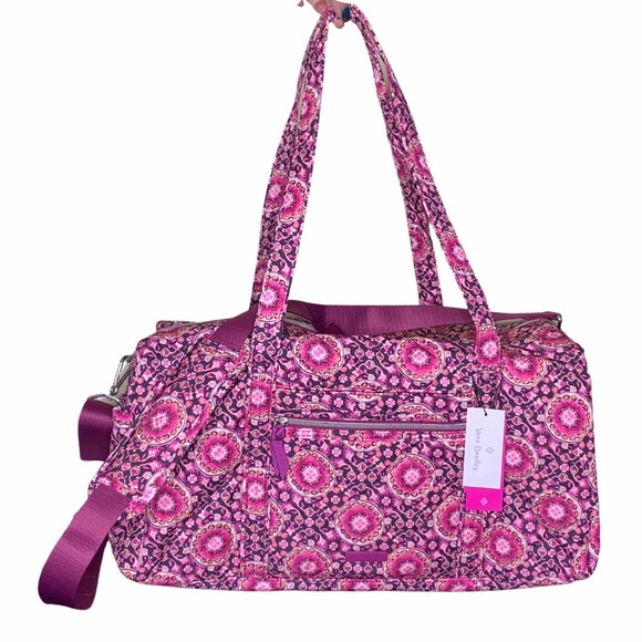 Vera Bradley Handbags - Vera Bradley Iconic Medium Travel Duffel Raspberry